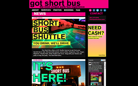 Got Short Bus Website, 2012
